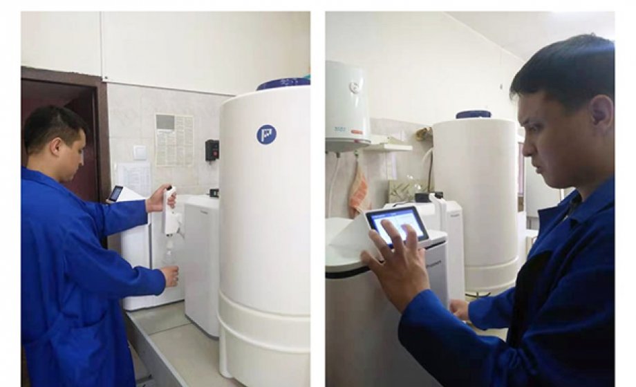 Installation of Performa EU10 water purification system in Kazakhstan