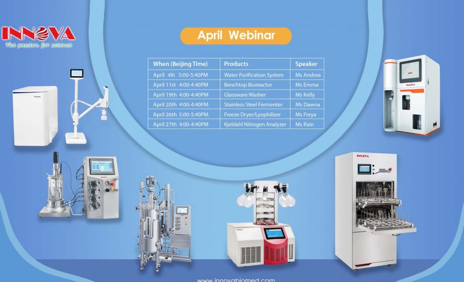 Join Innova's April Webinar and Expand Your Knowledge of Laboratory and Medical Equipment