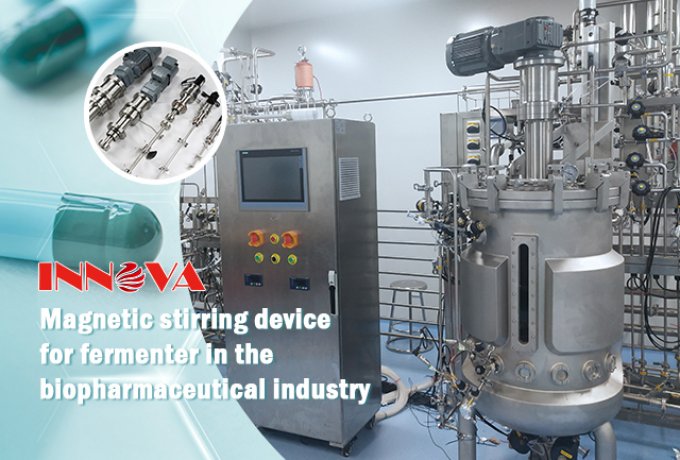 Magnetic stirring device for fermenter in the biopharmaceutical industry